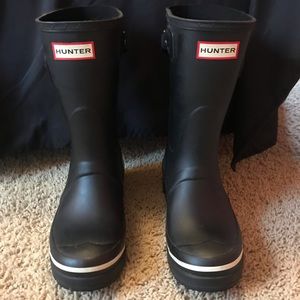 Black Matte Short Hunter Boots